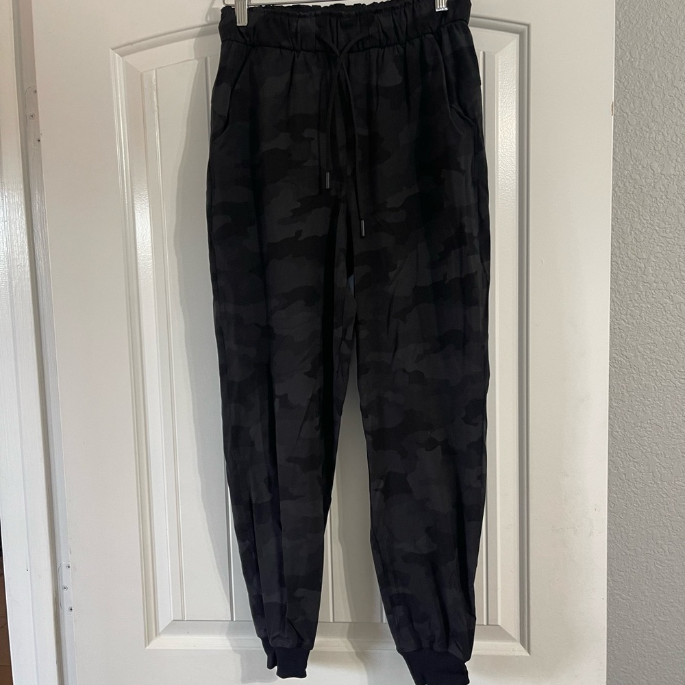 Black Camouflage Jogger Pants - Women's Drawstring Casual Pants